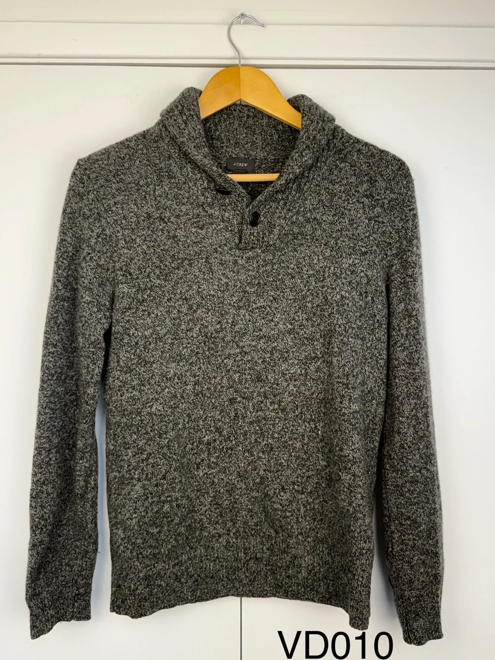 J.Crew Men’s Gray Marled Shawl Collar Sweater Small